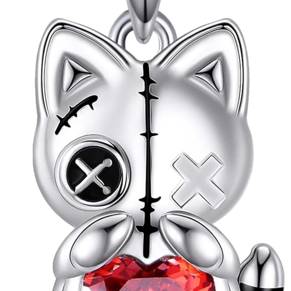 Gothic Necklace Sterling Silver Wiccan Witch Pendant Gift for Women Men